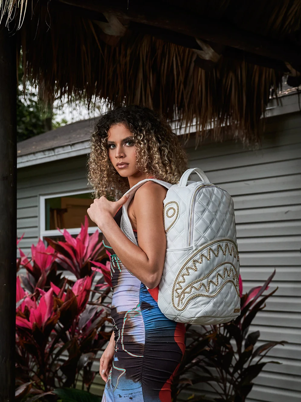 Sprayground Riviera White Gold DLX Backpack 11 Sprayground Riviera White Gold DLX Backpack - Image 9